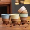 Концентрированная керамическая кофейная чашка Американский латте Латте Цветочная чашка Грубая керамика Ретро Чашка для чая Кунг-фу