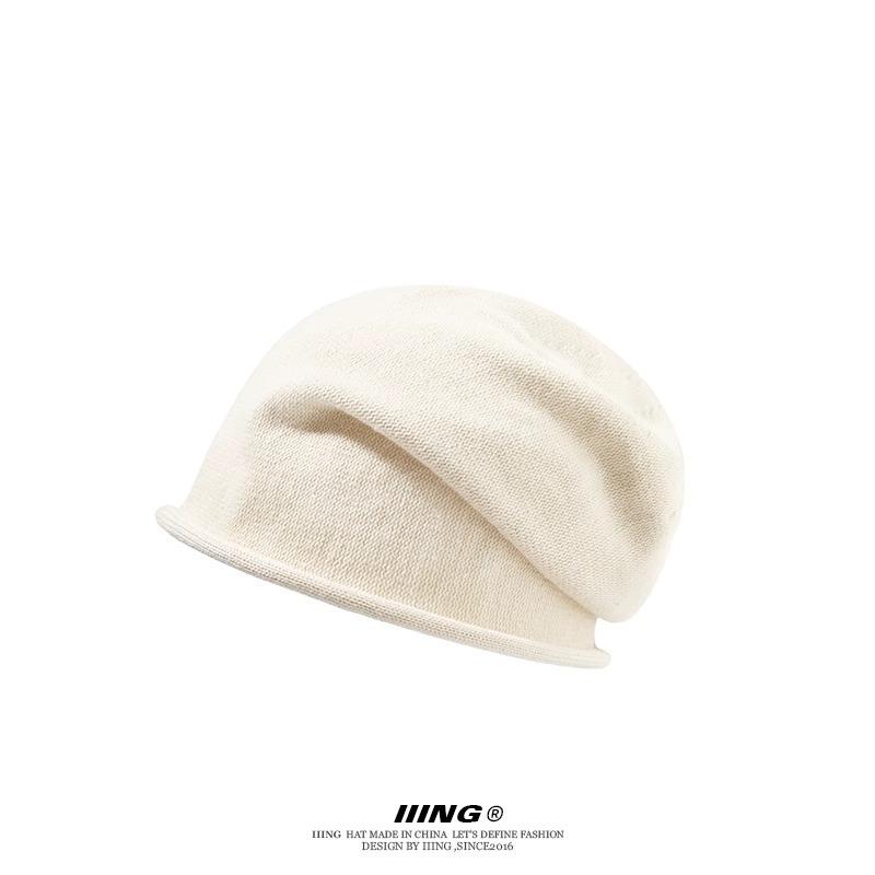 Autumn Internet celebrity autumn and winter versatile net red bag head pile hat woman, knitted wool hat curling warm cold hat tide