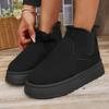 Осень и зима новые женские ботинки на толстой подошве, хлопковые ботинки, теплые и бархатные, эластичные ботильоны 44