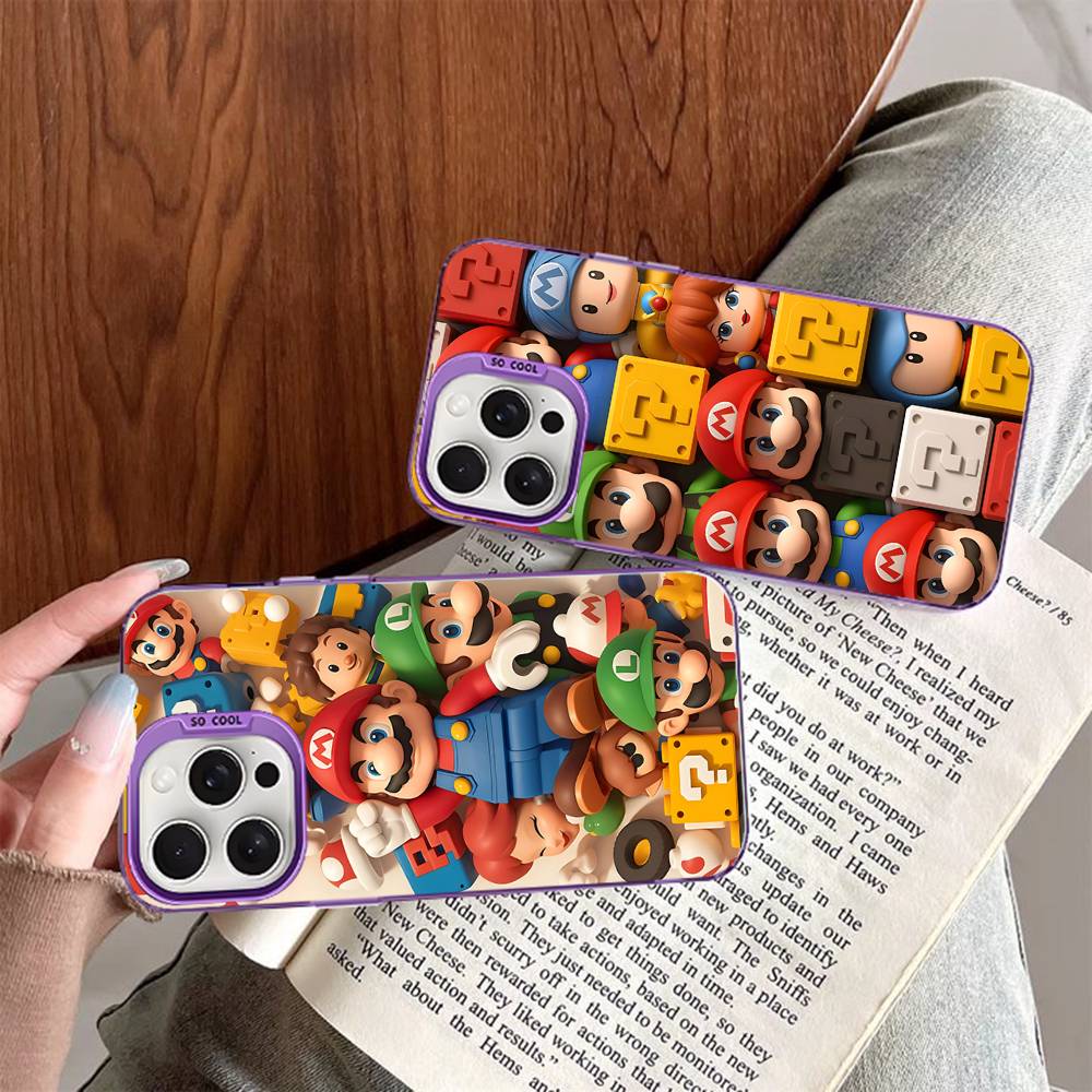 Game Cartoon S-Super-Mario Phone Cases For iPhone 17 16 15 14 13 12 11 Plus Pro Max Colorful Case