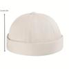 Fashion Brimless Caps Vintage Dome Hat Fashion Beanies Cotton Adjustable Unisex Men Women Hip Hop Hats Versatile Melon Skin Cap