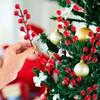 1/50PCS Artificial Berries Christmas Decoration Red Berry Branches 7/12/14 Head Berries Stems Bouquet DIY Xmas Tree Wreath Decor