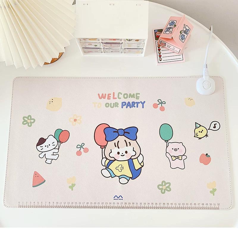 Girlish Cute Cartoon Student Ins Desk Mat