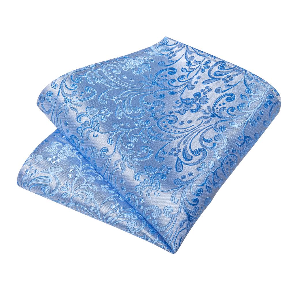 Dibangu Классический темно-синий мужской галстук с узором пейсли и цветочным принтом, карманные квадратные запонки, формальный набор галстуков, подарок для мужчин