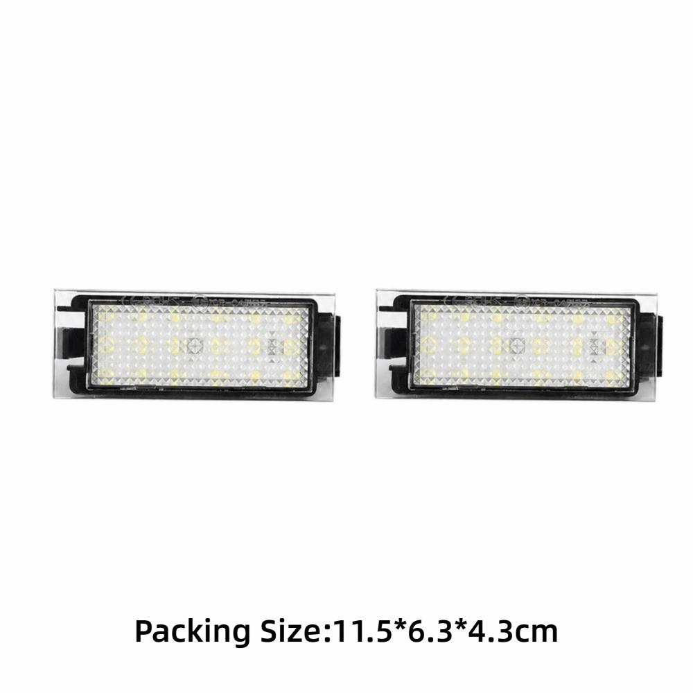 2Pcs Bright White Light LED License Plate Light LED Technology LED Plate Light Bulb For Clio