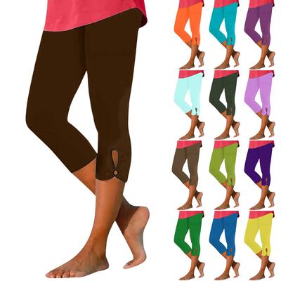 Женские модные летние однотонные ажурные леггинсы Yoga Library 7 Points