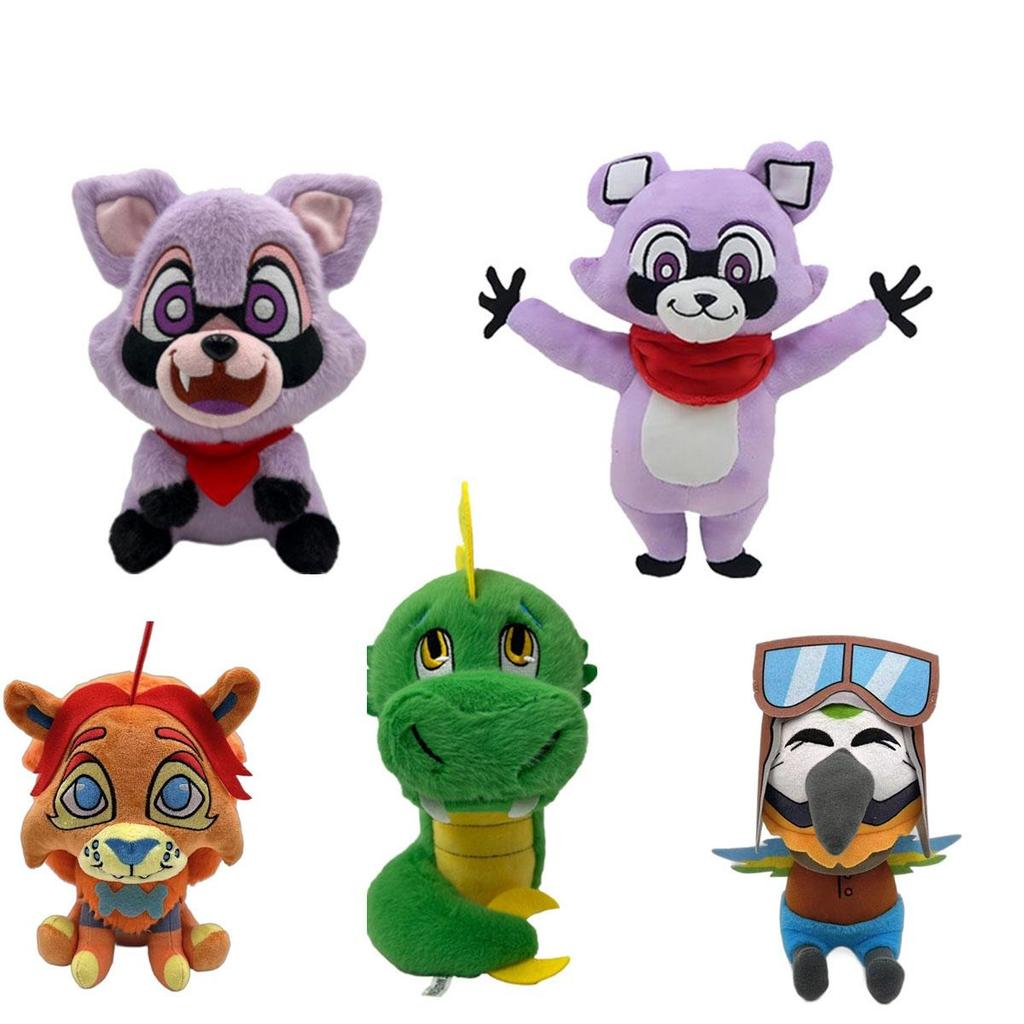 Horror Game Rambley Indigo Parks Plush Toy Stuffed Dolls Animal Macaws Mollys Fings Leon Rambley Raccoon Plush Mascot Soft Toy