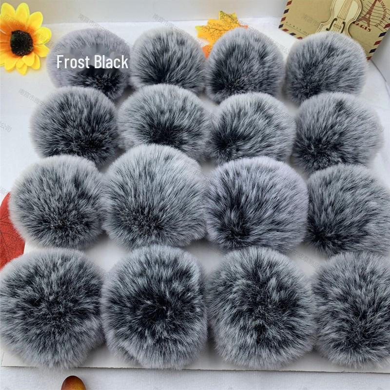 Цветной 5 см искусственный меховой шарик из кролика Рекс для украшения украшений, одежды и обуви, шляп