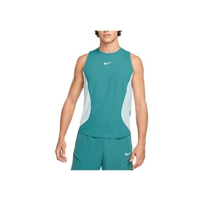 Court Slam Dri-Fit Логотип Круглый вырез Удобный Повседневный Без рукавов Жилет Мужские Топы Минерально-синий Белый HQ6406-379