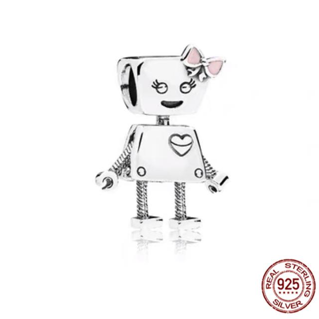 Очаровательная бусина подходит для оригинального браслета/серьг/ожерелья из стерлингового серебра 925 пробы, ювелирное украшение в виде гриба Нини, кролика, мудрой совы, лисы