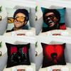 Наволочка для подушки The Weeknd для автомобиля, дивана, декоративная для дома, двусторонняя печать, плюшевая квадратная подушка-плед, чехол