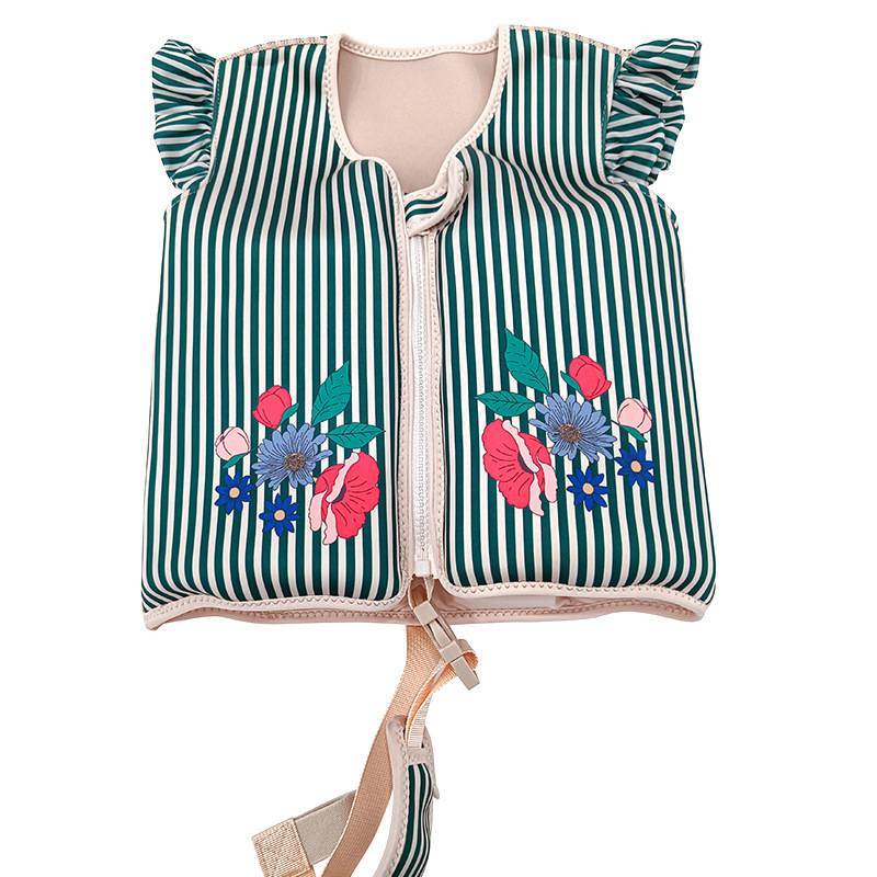 Kids Float Vest With Cotton Material Cartoon Print For Water Play And Swimming Safety