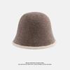 Bucket Hat Knitted Bucket Autumn and Winter Thermal Hat Children Simple Face Small Leisure Basin Hat
