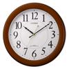 RHYTHM Citizen Wall Clock Radio Clock Analog Continuous Second Hand Wood Brown CITIZEN (semi-gloss Finish) 8MY514-006