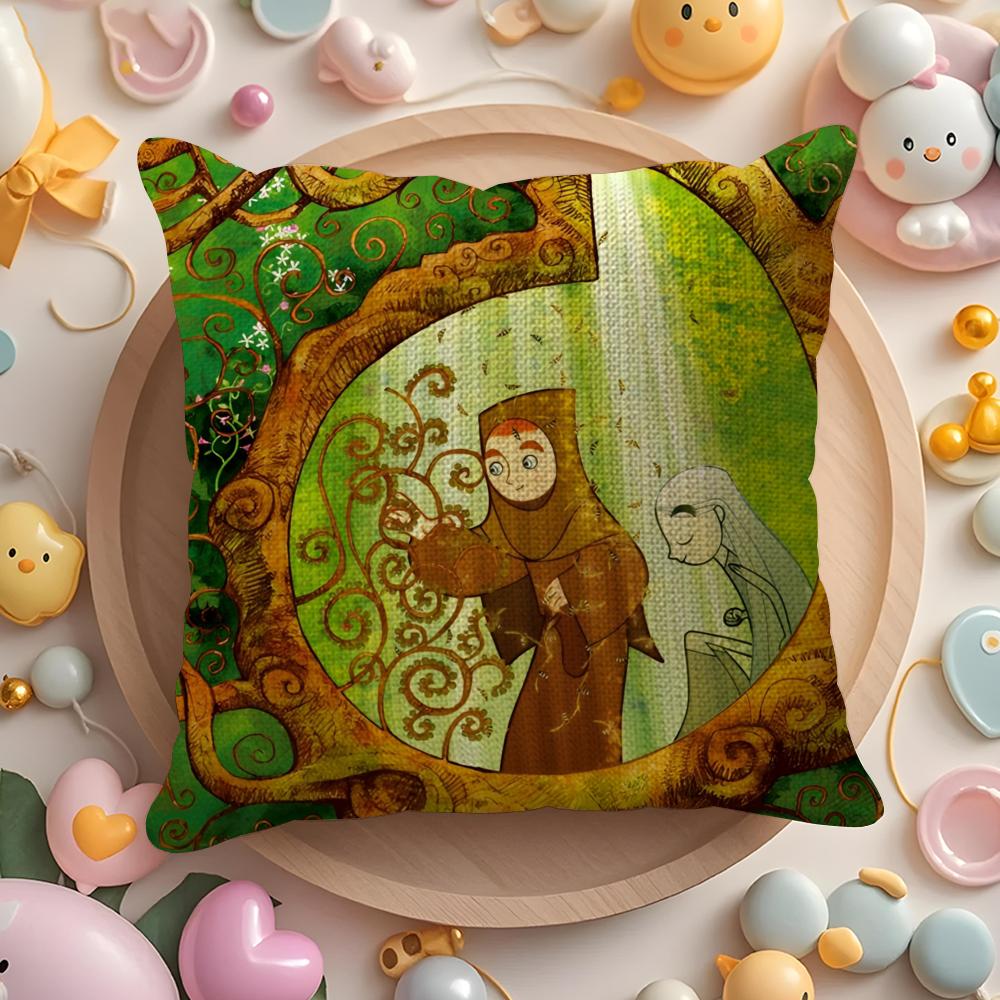 Cartoon Movie TThe Secret of Kells Pillow Case Pattern Printed Pillowcase for Living Room Sofa Cushion Cover Bedroom Decor