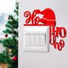 Рождественские акриловые наклейки на выключатели Красный Санта-Клаус HO Снимите наклейку на свет выключателя Рождественское украшение 2025 Наклейки на стену и окно