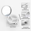 Portable Pill Box with 3 Compartments, Mini Metal Medicine Organizer Case, Cute Printed Pill Container for Vitamins, Pills, Jewelry, Travel, Daily Use