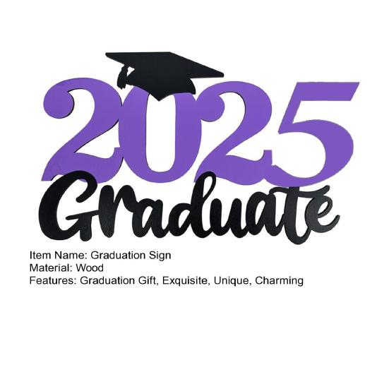 Деревянная табличка для входной двери «Выпускной 2025 года», приветственный знак для выпускного вечера, декор для фотобудки