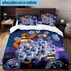 3PCS Bear And Blue Critter Adventure 3pcs Bedding,Including 3PCS Duvet Cover And 2pcs Pillowcases Perfect for Christmas,Ideal for Bedroom, Dormitory