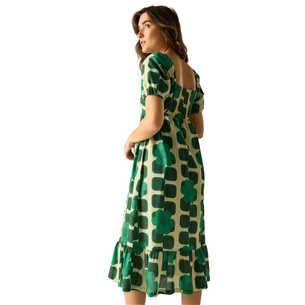 Regatta Womens/Ladies Orla Kiely Giant Square Flower Summer Midi Dress