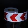 5cm/10cm/20cm*5m Arrow Reflective Safety Tape White-Red Warning Waterproof Stickers Outdoor Eye-Catching Adhesive Film For Truck