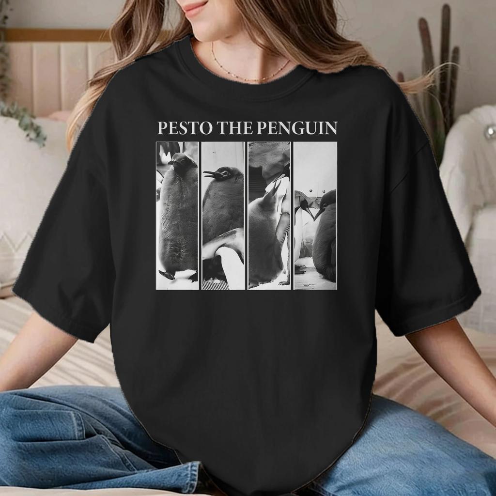 Pesto Penguin Love Heart TShirt for Unisex Unisex Animal Novelty Pure Cotton Tees Short Sleeve T Shirts New Arrival Tops