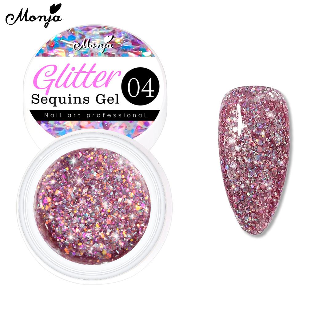 monja 5 мл/банка гель для ногтей Звездный УФ-лак сияющий блеск Светоотражающие блестки отмачиваемый лак для салона DIY Маникюр Рисунок Инструменты для дизайна