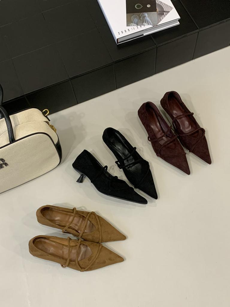 French Soft-soled Shoes Are Not Tired of Single Shoes Women's Shoes Summer Fashion High Heels Retro Pointed Black Commuter Shoes