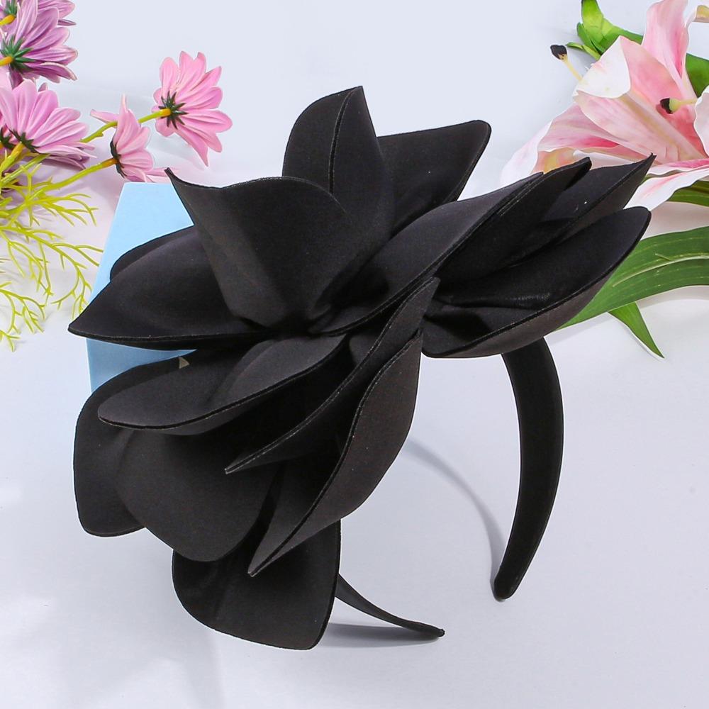 Exquisite Large Rose Flower Headband Elegant Oversized Flower Headpiece  Stage Performance