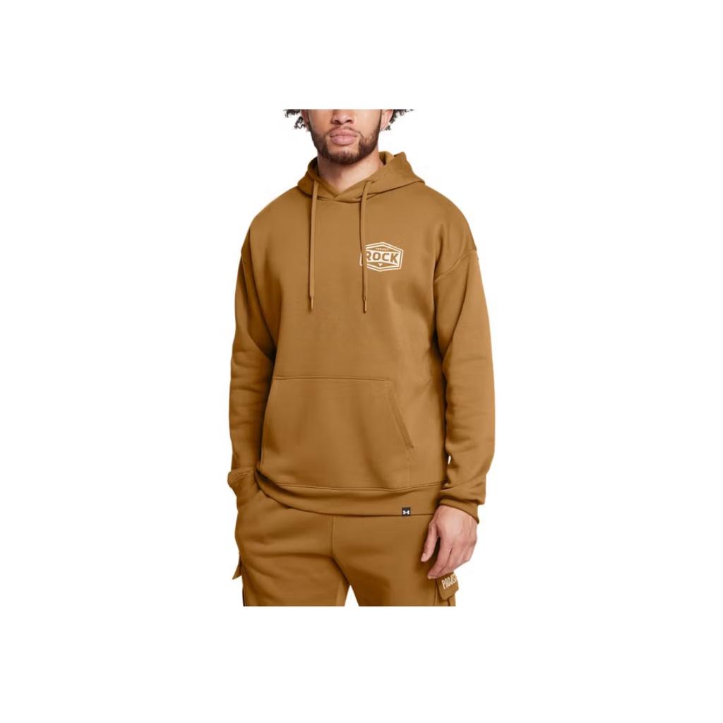 Under Armour Project Rock Fleece Training Hoodie Мужские толстовки с капюшоном Ochre-Yellow 1386902-707