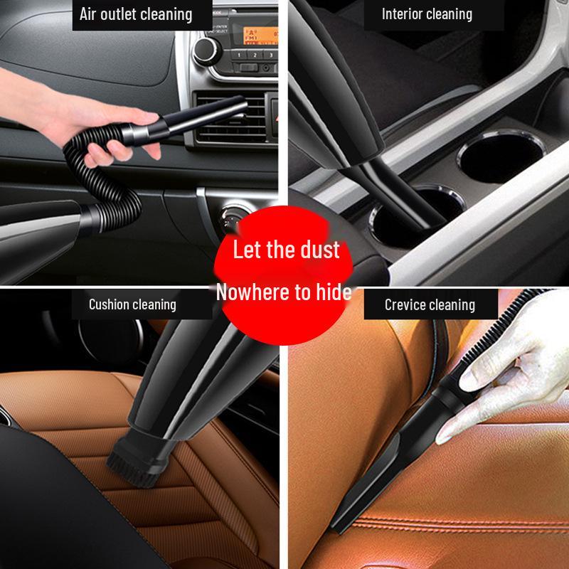 Высокомощный автомобильный пылесос 120 Вт - Для влажной и сухой уборки с сильным всасыванием и HEPA-фильтром