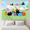 Barbapapa Print Tapestry, Backdrop, Easy Setup, Ideal for Bedroom, Office & Living Room, with Aesthetic Wall Hanging Decor.