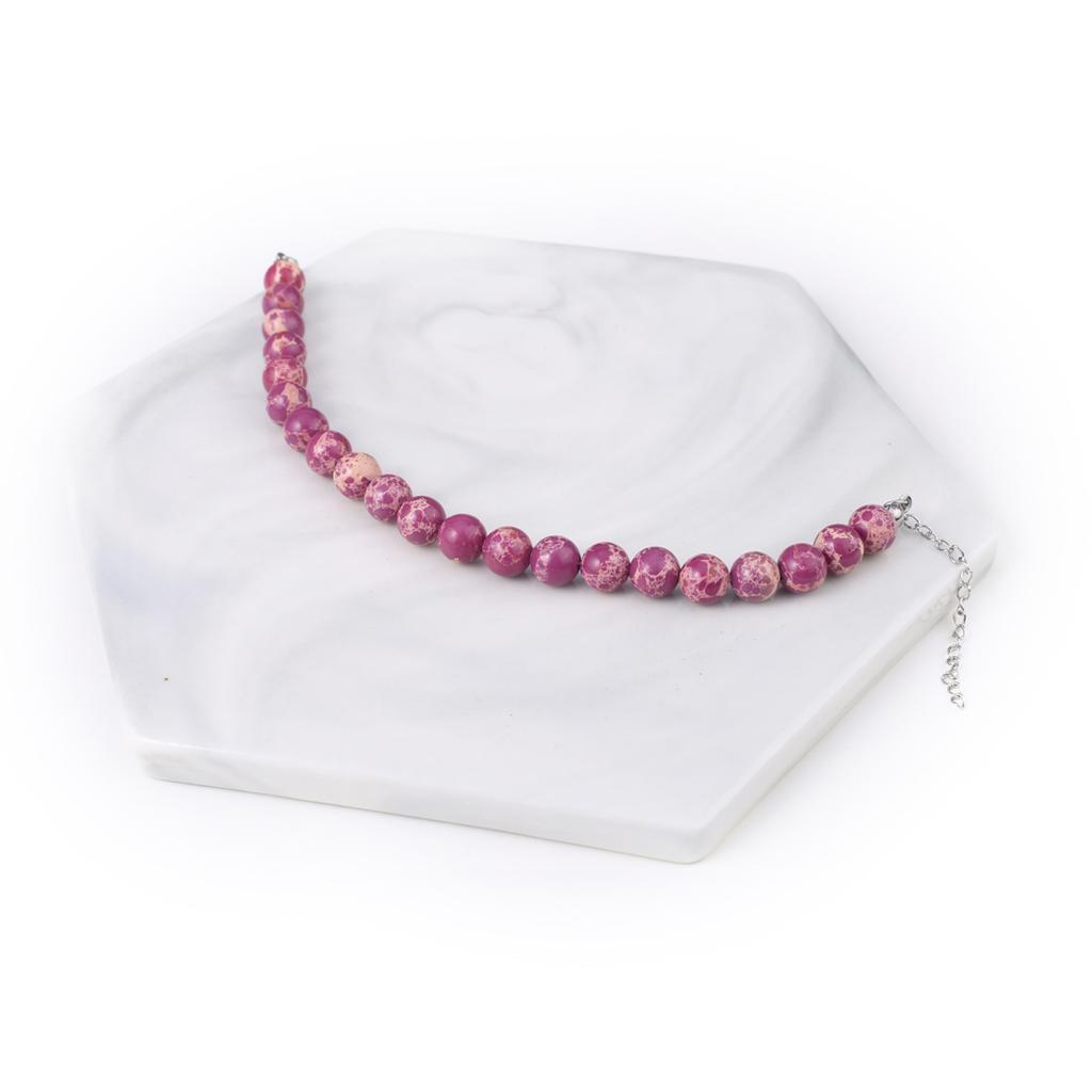 Новый стиль женский браслет натуральный камень императорский камень бусины 8X8 мм подвески для женщин романтический подарок на день рождения