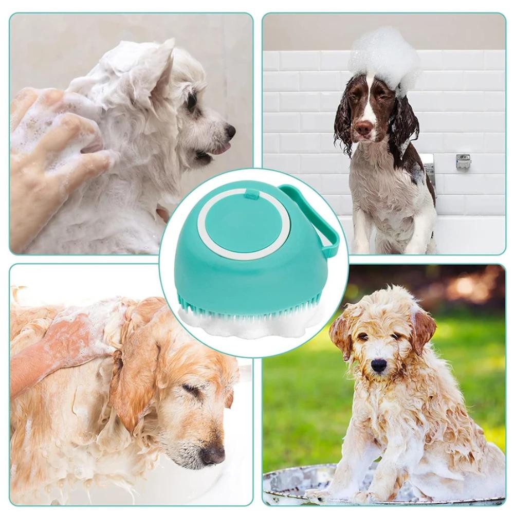 Bathroom Massage Comb Soft Silicone Silicone Bath Brush Safety Shampoo Brush Dog Cat