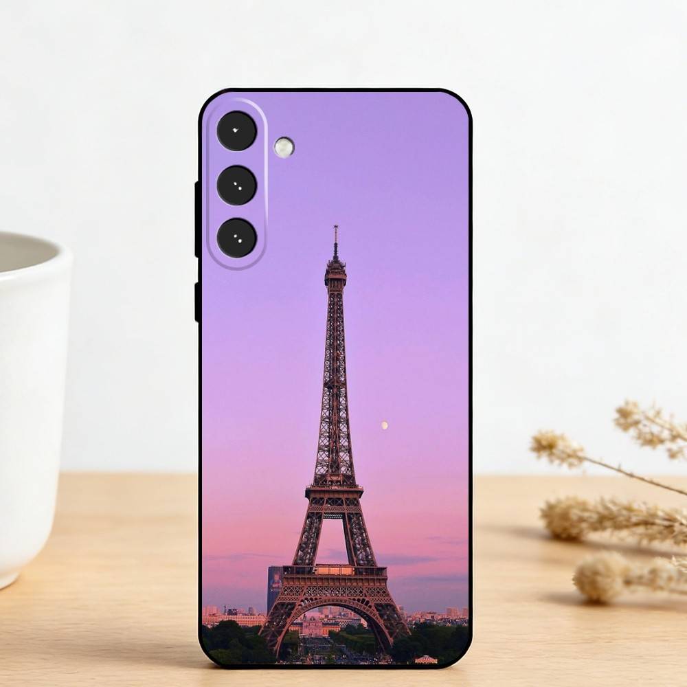 E-Eiffel T-Tower Phone Case For Samsung Galaxy A73,A72,A71,A70,A53,A52,A51,Others Soft Black Cover