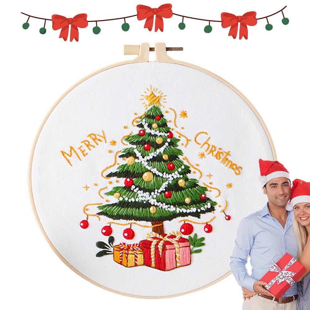 Рождественские наборы для вышивания крестом Merry Christmas DIY-набор с шаблонами инструкциями вышивка набор для начинающих набор для вышивания