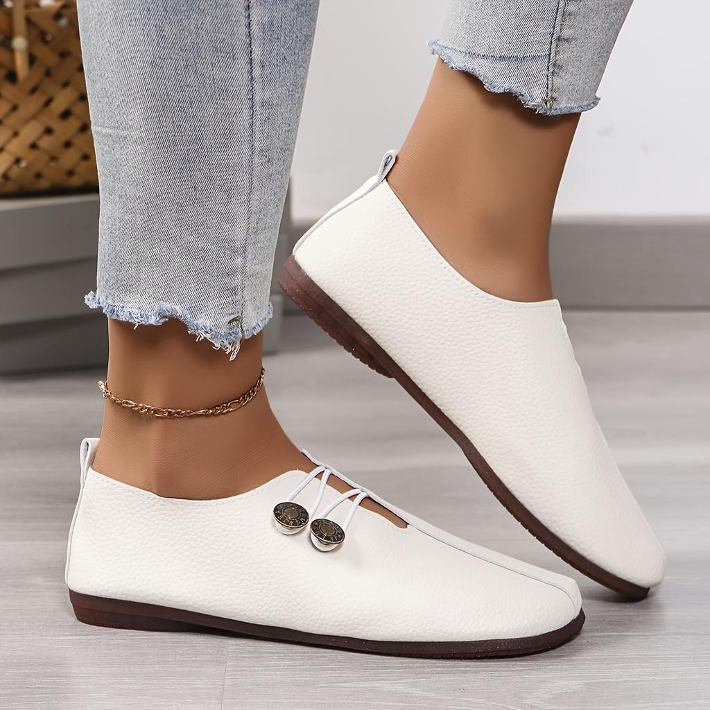 Women's Fashion Solid Color Flat Shoes Lightweight & Comfortable Casual  Shoes