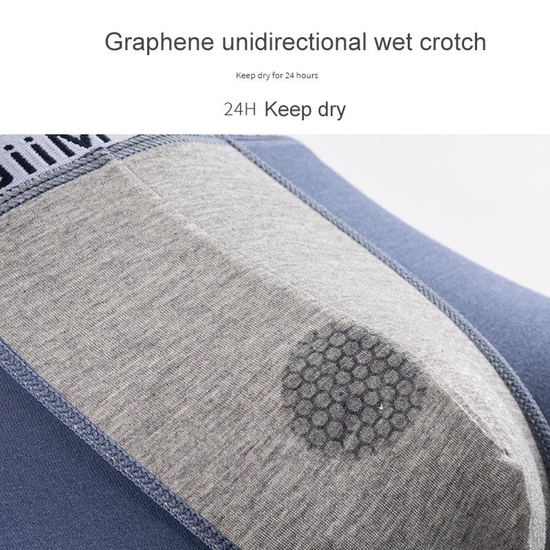 MIIOW 3 шт., мужское нижнее белье из модального хлопка, антибактериальные шорты-боксеры с графеновым шаговым швом, свободные дышащие шорты для взрослых, L-4XL