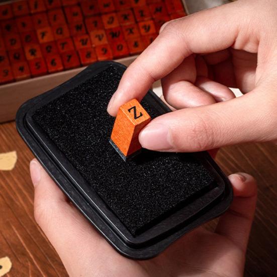 Деревянные штампы в виде букв алфавита с гладкими краями, многоцелевой набор штампов для букв, набор для самостоятельного создания скрапбукинга, принадлежности для штамповки