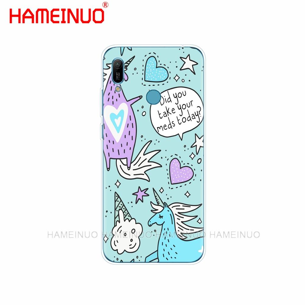 Силиконовый чехол для телефона huawei Y5 Y6 Y7 Y9 PRO PRIME 2019 honor 8s 8a 20 LITE PRO 10i view 20 V20 Unicorn Rainbow Jetpack