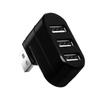 TRkin USB USB Комбо-хаб с поворотным USB и портативный 3-портовый 3.0 + 2.0 хаб, высокоскоростной, легкий, компактный, (черный)