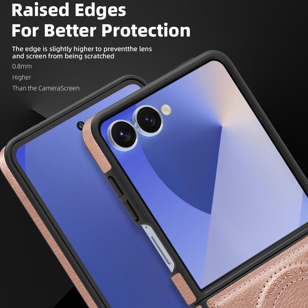 Чехол Samsung Z Flip7FE с магнитной подставкой Crystal Shield, защищенный от падений