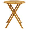 Folding Garden Table Ø70x75 cm Solid Acacia Wood