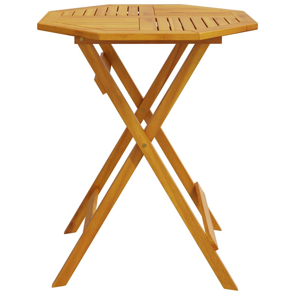 Folding Garden Table Ø70x75 cm Solid Acacia Wood