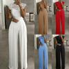 Solid Color Jumpsuits Elegant Spring Solid  Romper Evening Party Clothing Pants Loose Casual Lace Overalls for Women