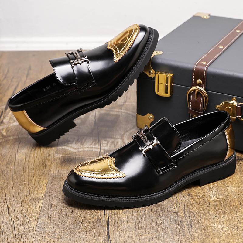 Fashion Fashion Outdoor Leather Casual Loafers Men Comfortable Men Shoes Man Leather Working Business Slip-On Dressing Shoes Men