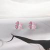 Small Four-leaf Clover Stud Earrings Women's Simple Niche Design Sense Pink Love Earrings Earrings