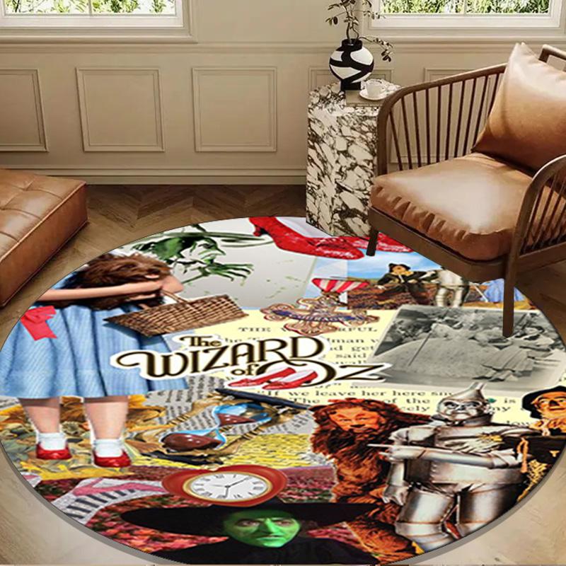 Wonderful Wizard Adventure Round Rug for Livingroom,Bedroom, Palyroom, Chair Rug, Area rug, Circle Carpet, Large Size Fan Christmas gift
