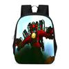 Kids School Backpack Elementary Students Large Capacity Oxford Fabric Bag With Ergonomic Back Support Cartoon Print