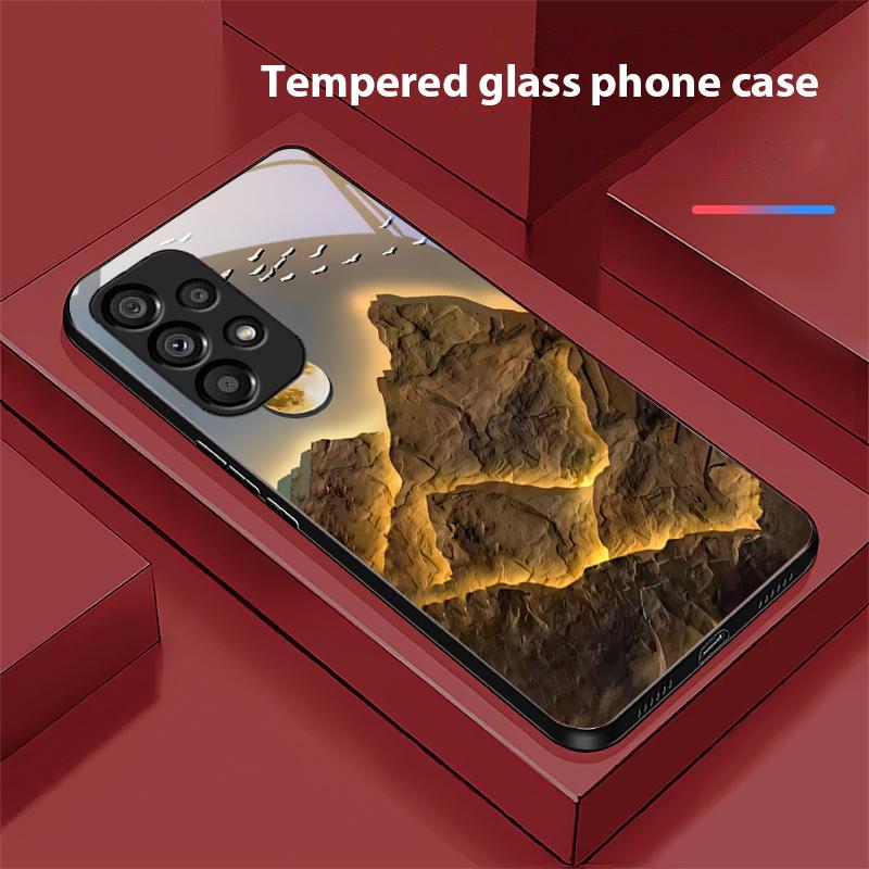 Jubao Basin Water Чехол из закаленного стекла для Samsung Galaxy S10 20 Plus 21 FE 22 23 24 FE 25 Ultra Черный Жесткий Чехол